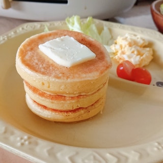 もっちもち！豆腐で分厚いホットケーキ♪